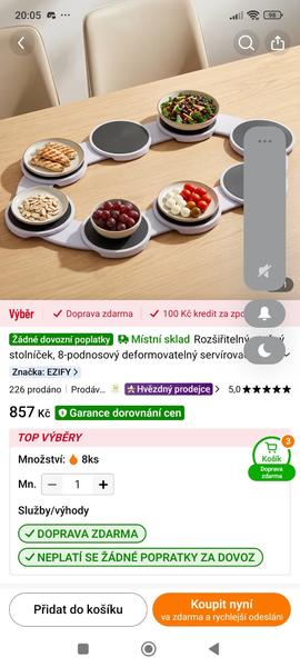 Máte skúsenosti s otočným podnosom na stôl?