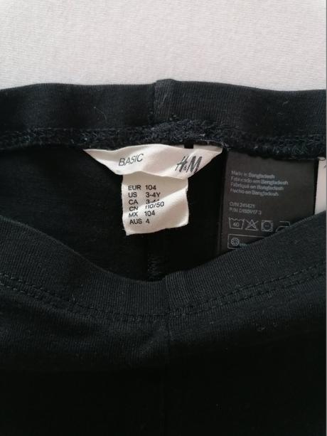 3/4-ťové leginy, h&m,104