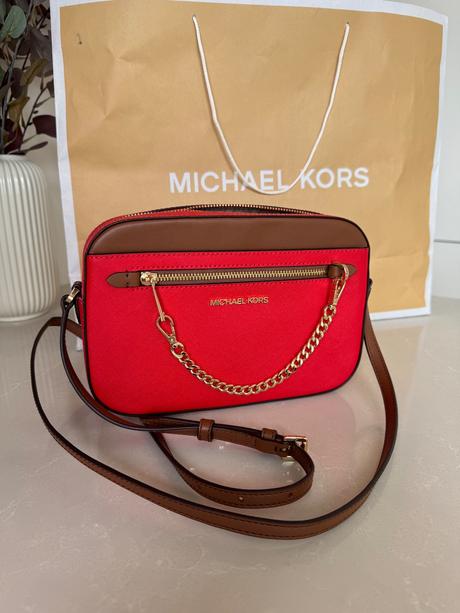 Michael kors kožená crossbody kabelka, michael kors