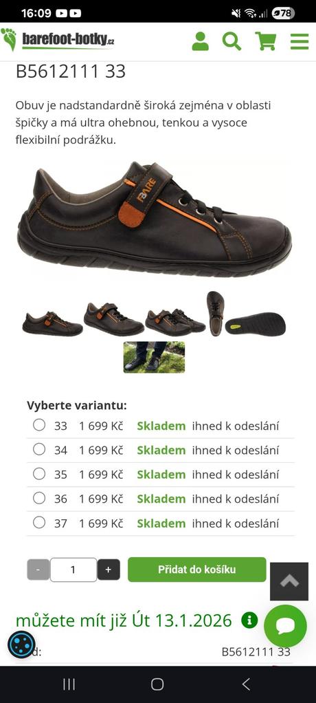 Fare barefoot celokožené topánky 3x obuté, fare,36