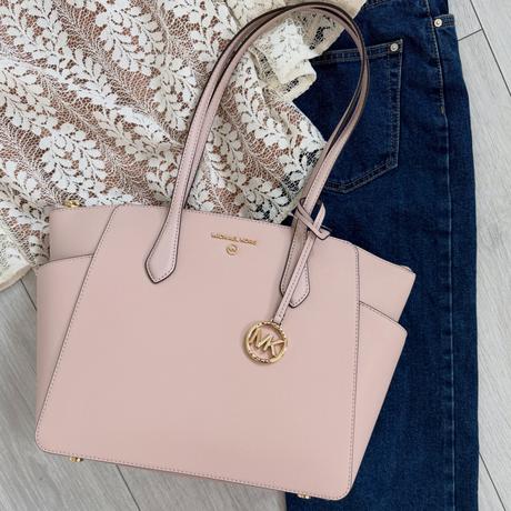 Michael kors shopper kabelka marylin pudrová ružov, michael kors