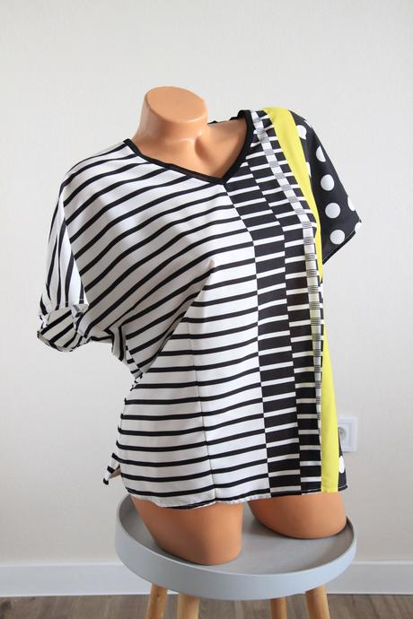 Čierno biely oversize top, xl, xl