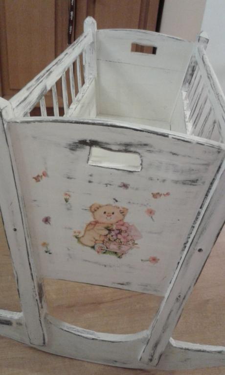 Koliska drevená vintage štýl + stolička ako darček, šírka (cm): 45,dĺžka (cm): 90