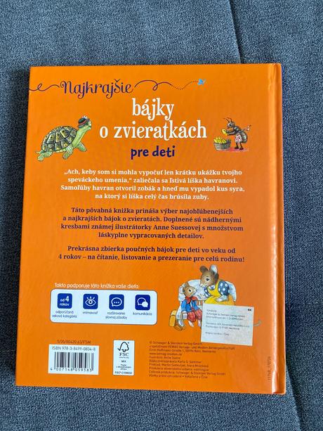Kniha najkrajšie bájky o zvieratách,