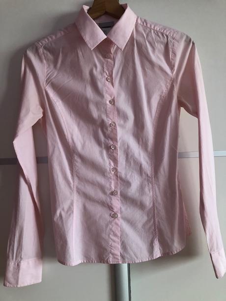 Ružová biznis košeľa, h&m,xs