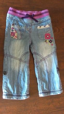 Podšité roll-up rifle s výšivkami, cherokee,92