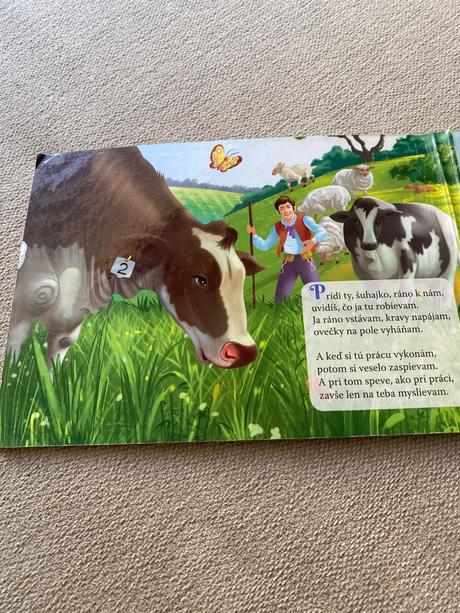 Skladacie leporelo riekanky o zvieratách z farmy, 