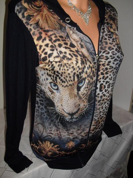 Luxusna mikinka talianska  s kamienkami, m