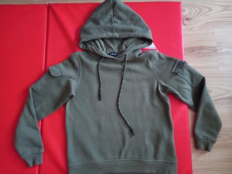 Mikina utility vojenská zelená s kapucou xxs, xs