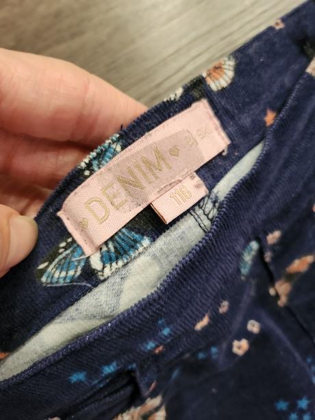 Menčestrové nohavice, denim,116