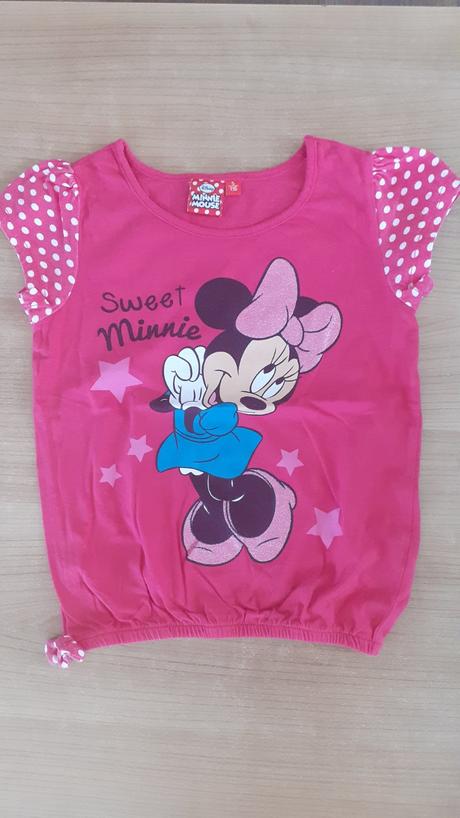 Tričko+ riflové kraťasky/suknička, disney,116