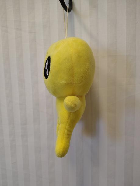 Plyšák žltý emoji s pútkom s veľkými očami, 20 cm,