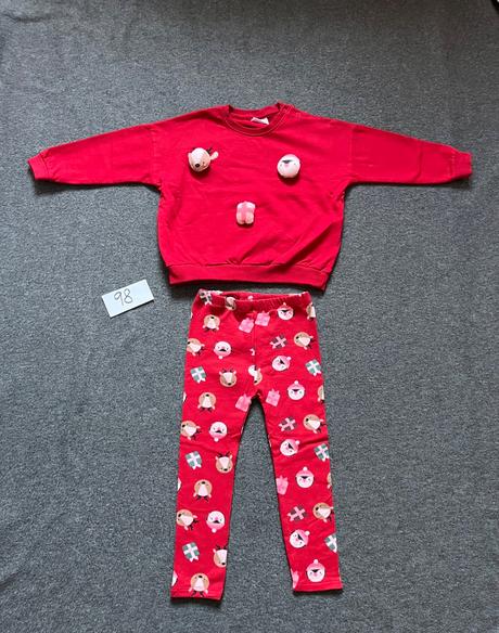 Vianočný set mikina a zateplene leginy, pepco,98