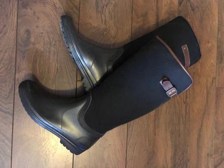 Dámske čierne vysoké čižmy pat calvin, 41