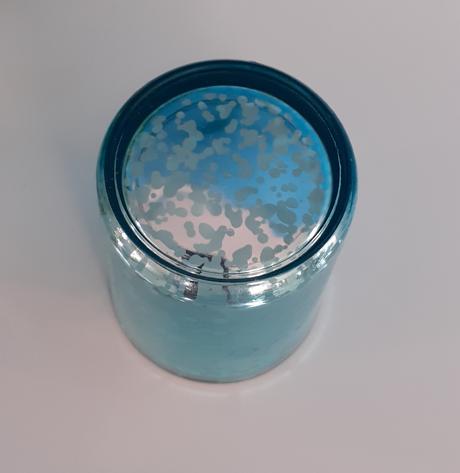 Svietnik na čajové sviečky - tyrkysové bublinky, 