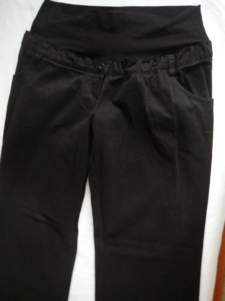 Čierne tehotenské nohavice, xl