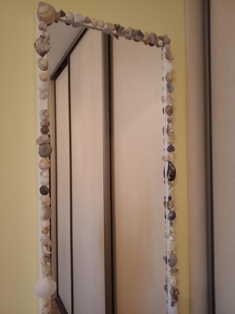 Handmade mušľové zrkadlo, 