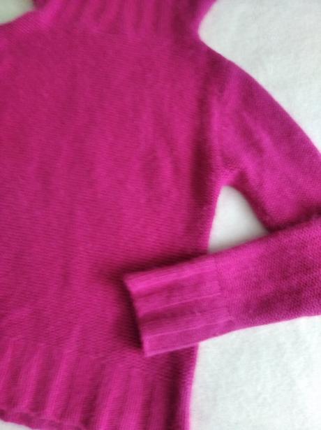 Ružový pulóver z angory, c&a,36