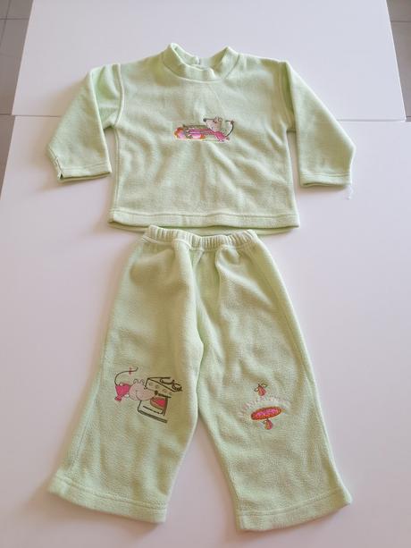 Tepláková súprava bledozelená, 80