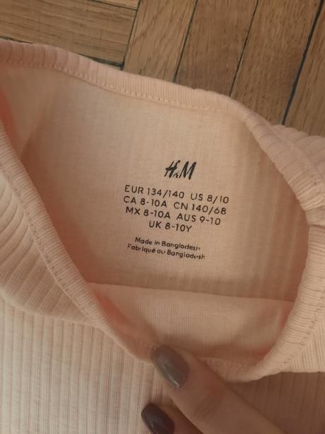 Dievčenské rebrované tričko, h&m,134