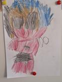 😂 Toto je jednoznačne portrét mamy po náročnom dni – umelecký štýl „3-ročná dcérka vidí svet úplne inak“.Názov diela:
🎨 „Moja maminka, keď jej ráno dôjde káva.“ 😂❤️
