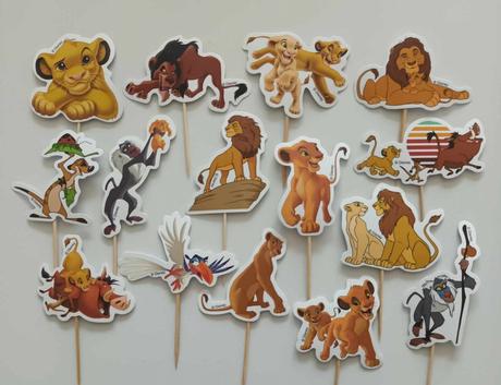 Tortový zápich leví kráľ (15ks),