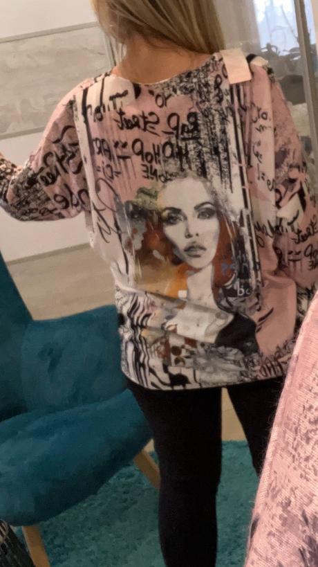 Dámske huňaté vzorované tričko (uni), l / m / s / xl