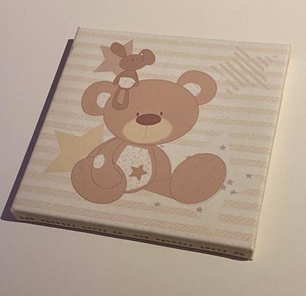 Obrázok do detskej izby - medvedík a zajačik,