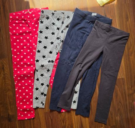 3x leginy a 1x tenké nohavice, h&m,122
