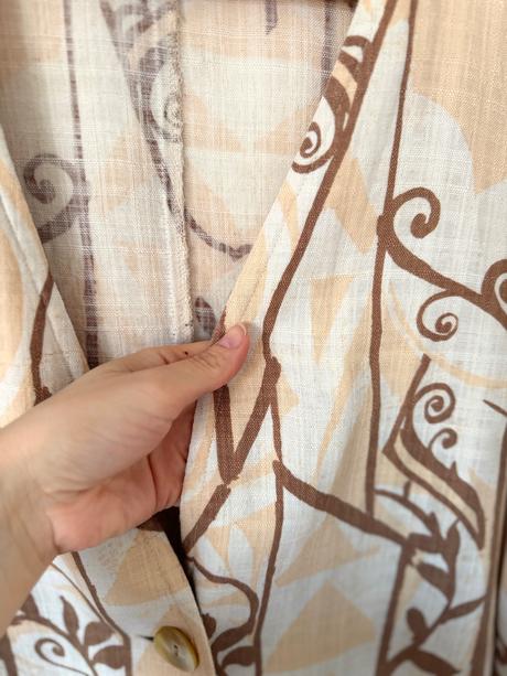 Vintage ľanová bunda caroline rohmer secesný štý, l