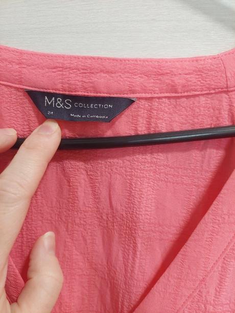 Krásne korálové šaty m&s vhodné na dojčenie, marks & spencer,5xl