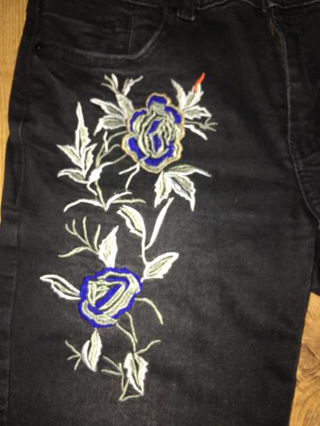 Rifle s výšivkou mango, mango,36