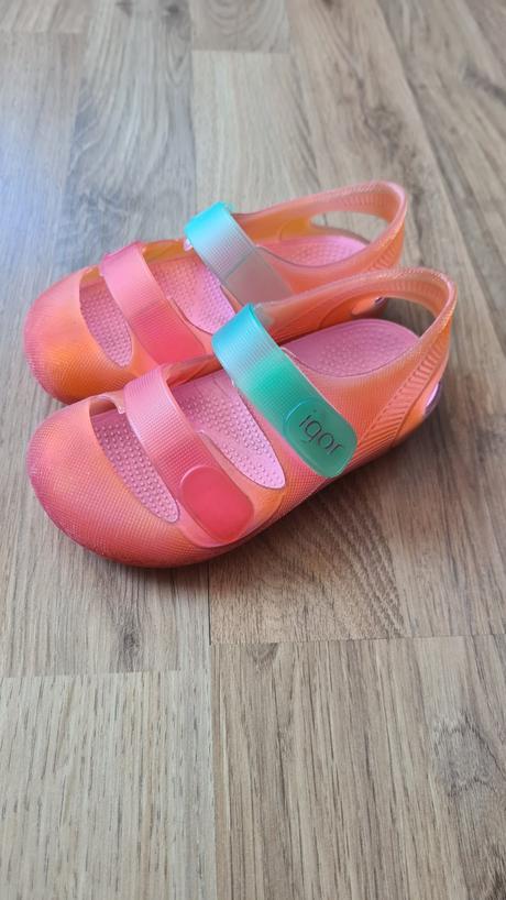 Plážové sandále ružové dievčenské igor vel.23, 23