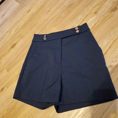 Tmavomodré elegantné krátke nohavice, h&m,34