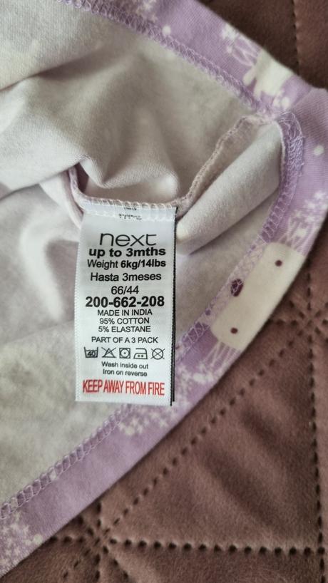 Súprava tričiek a legín 56-62cm, next,62