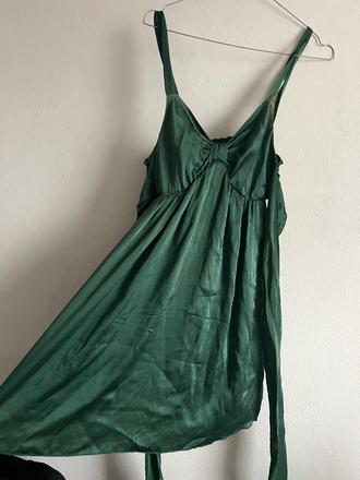 100 perc hodvab silk prekrasna zelena zelene talia, s