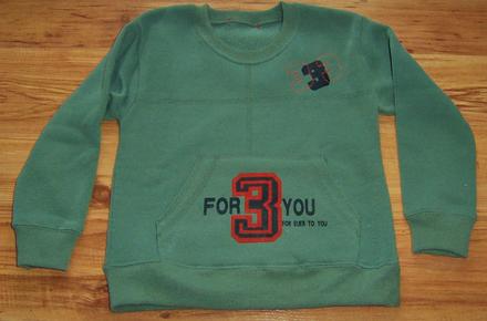 Pulóver flaušový s vreckom, 116