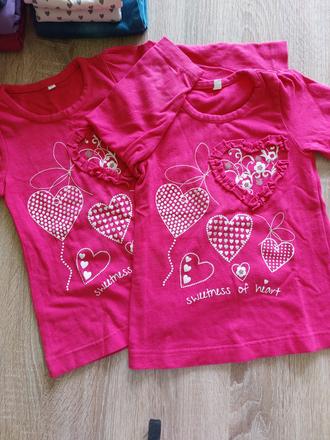 Tričká,tuniky 2x, 98