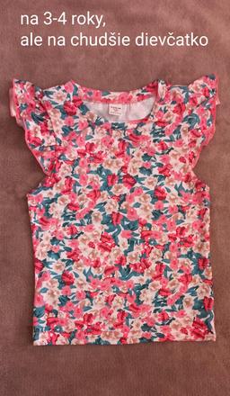 Kvetinové tričko cca 3-4 rok., 104