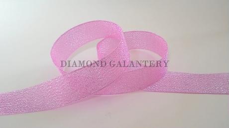 Stuha brokátová 25 mm - ružová,