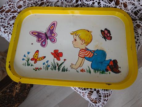 Retro plechová tácňa, 