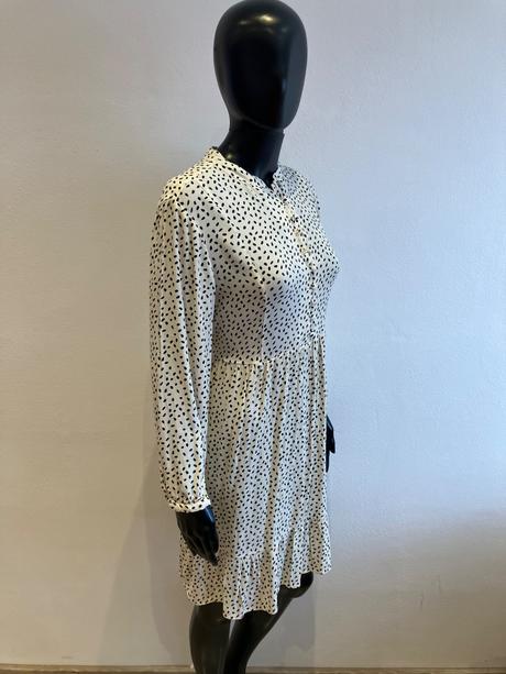 Dámske vzorované šaty maslovo čierne mango (m), mango,m