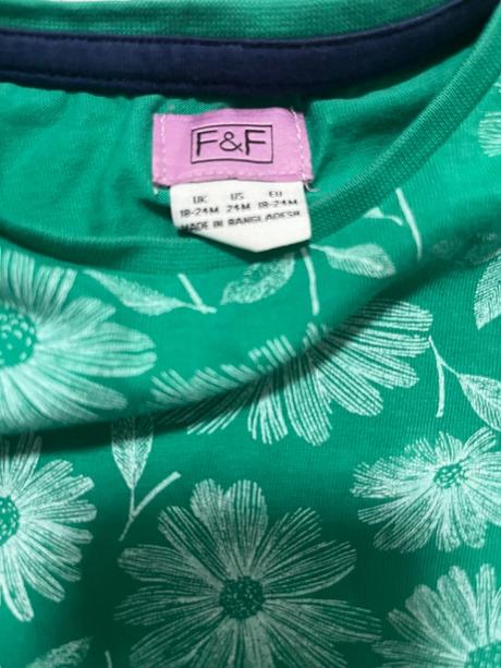 Zelene kvietkovane tricko, f&f,92