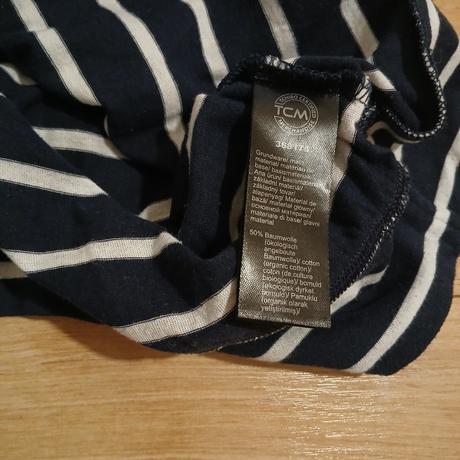 Pásikavé ležérne bavlnené tričko, tchibo,46