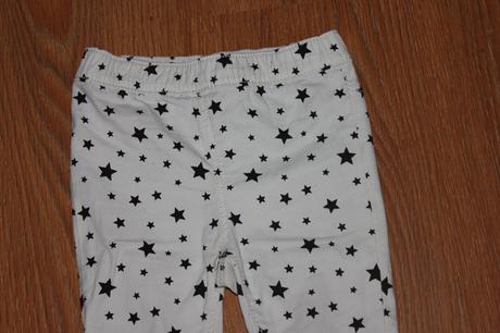 Hviezdičkové džegínsy - 2x oblečené, h&m,92