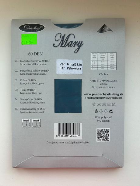 Pančušky 60 denové petrolejové, s