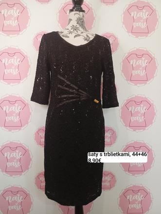Spoločenské šaty s trblietkami, 44