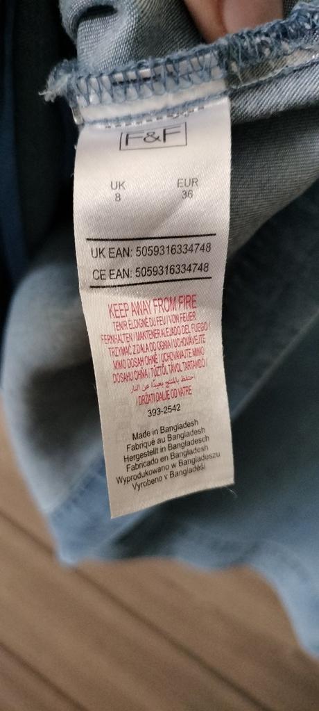 Šaty tenké riflové 38/40, tesco,m