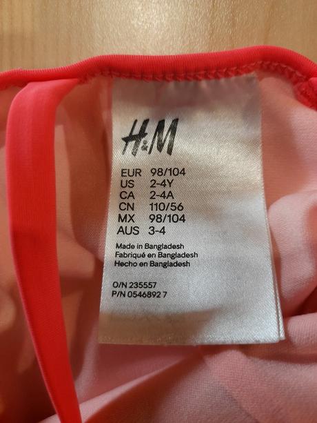 Bodkované plavky, h&m,98