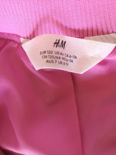 Bomberka h&m, veľkosť 122, h&m,122
